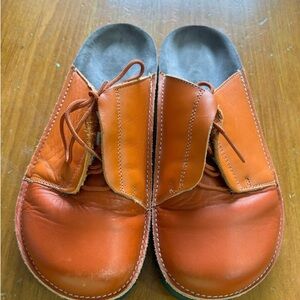 Men's Burnt Orange Leather Slip-On Loafers
